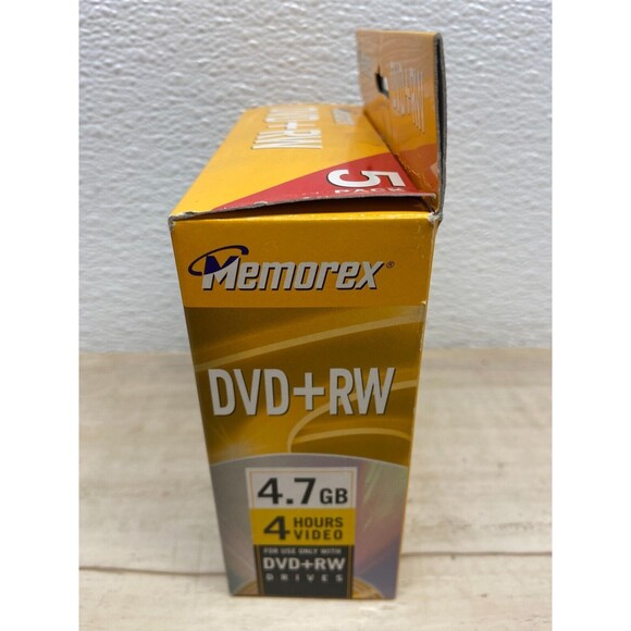 Memorex 4.7GB DVD+RW 5Pack For PC & Home Video Recordable Single Sided New - Picture 7 of 8